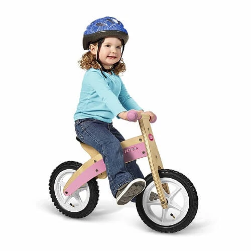 Zum CX Wooden Kids Balance Bike for Toddlers 3 4 5 and 6 Year Old No Pedal Glider Style Wood Frame Toddler Bike Mini Bike for Boys or Girls