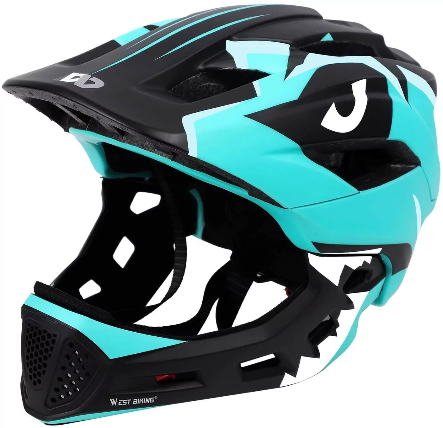 Kids Helmet Full Face Youth Teen Safety Full Protection Padded Razor Black Comfo 