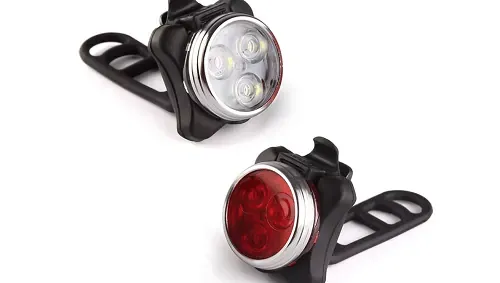 Ascher rechargeable bike light set